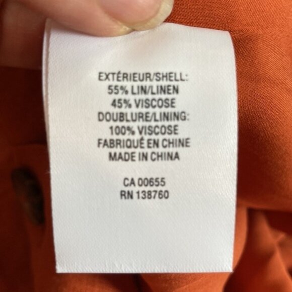 Linen Tank Maxi Dress Orange dress with button front nwt - Picture 15 of 15